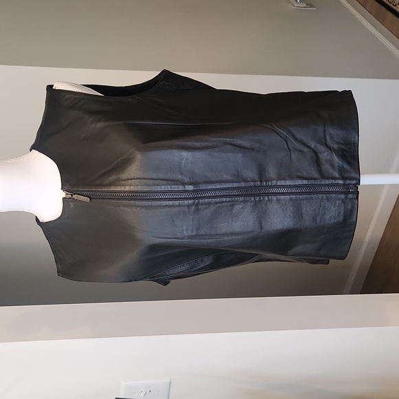 Preston & York Jackets & Blazers - Preston & York Leather Vest Zip Up Women's 14 VTG Y2K Biker Grung